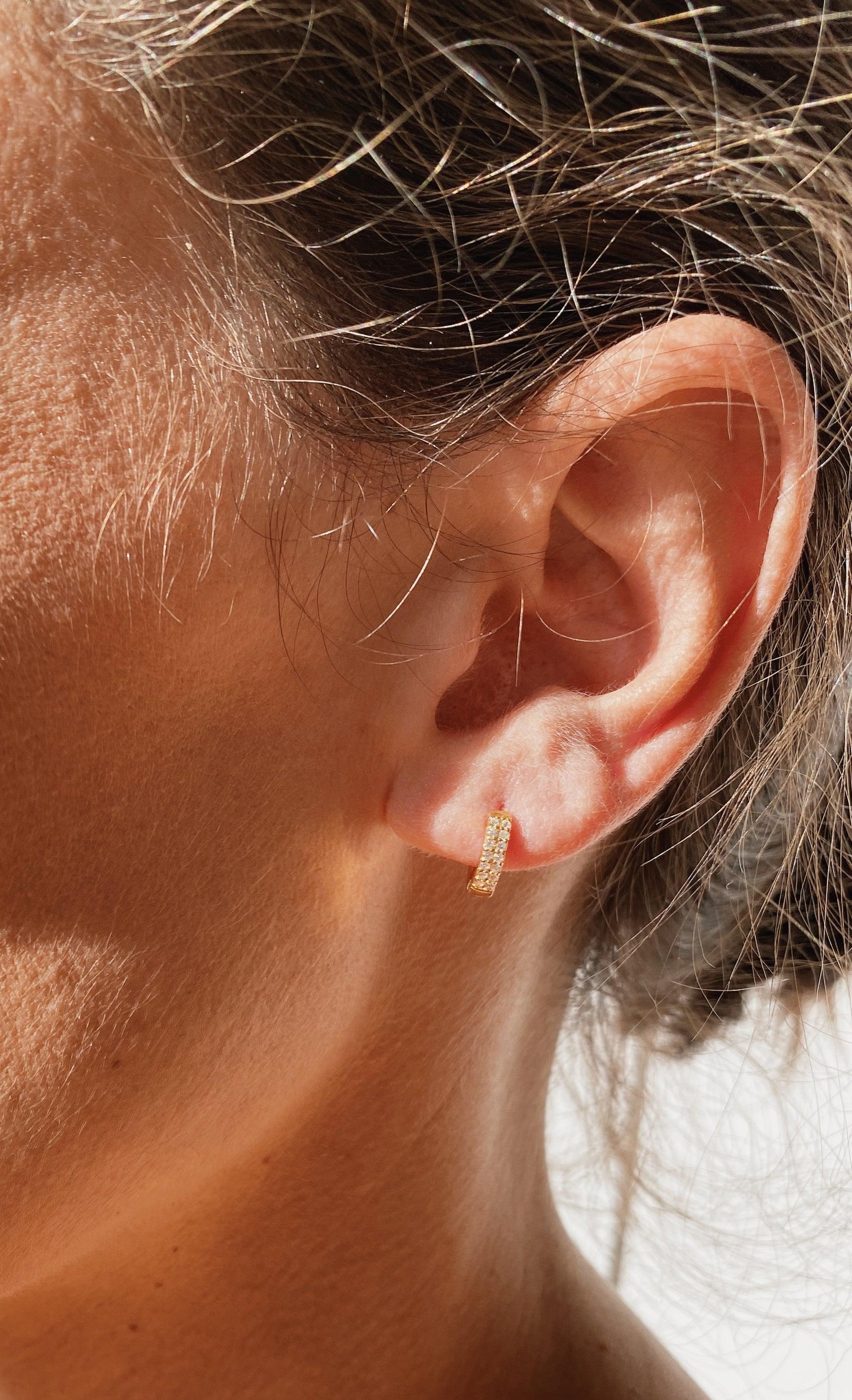 Anouk Double Huggie Hoops