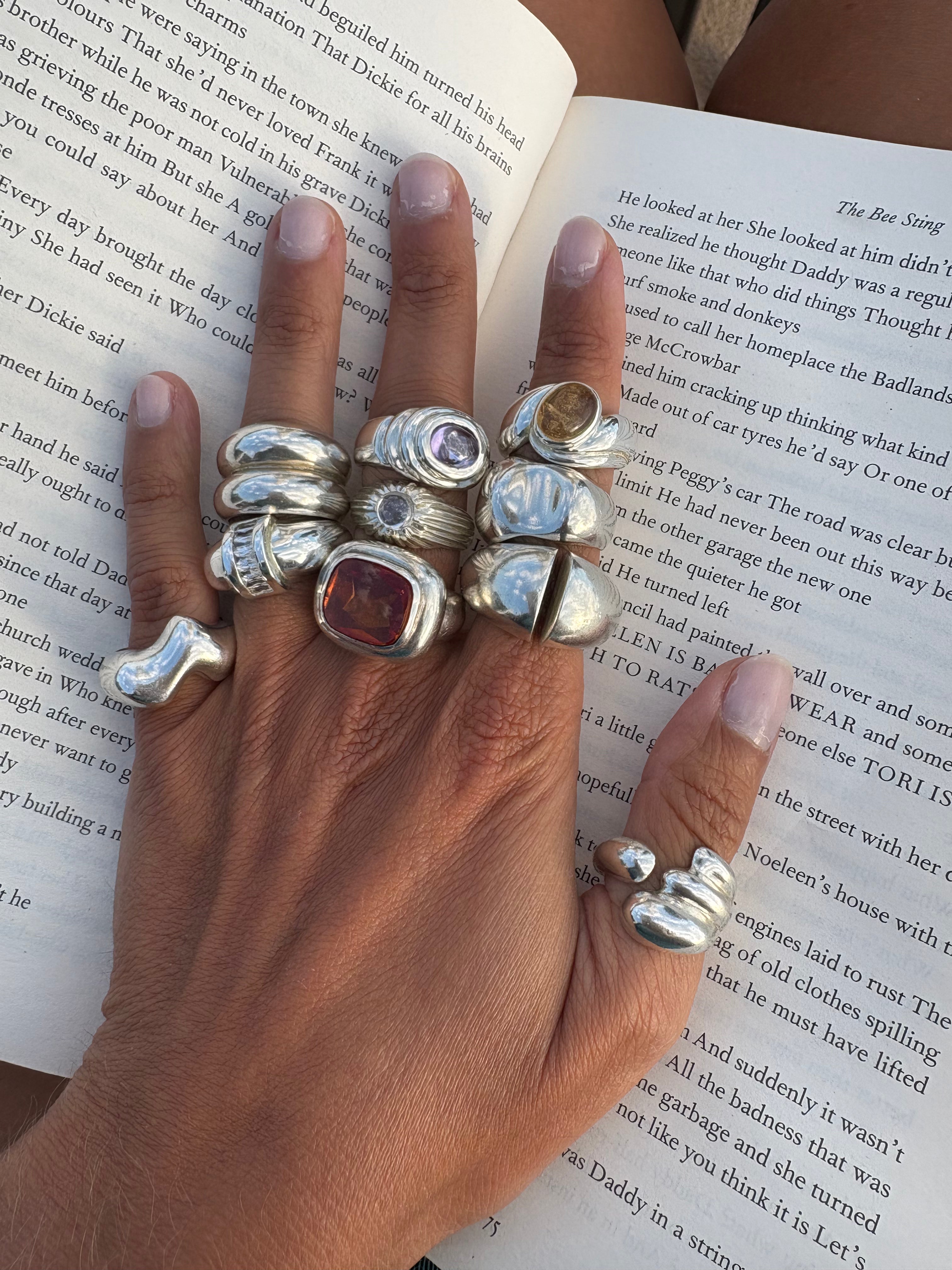 Courtney Dome Baguette Ring