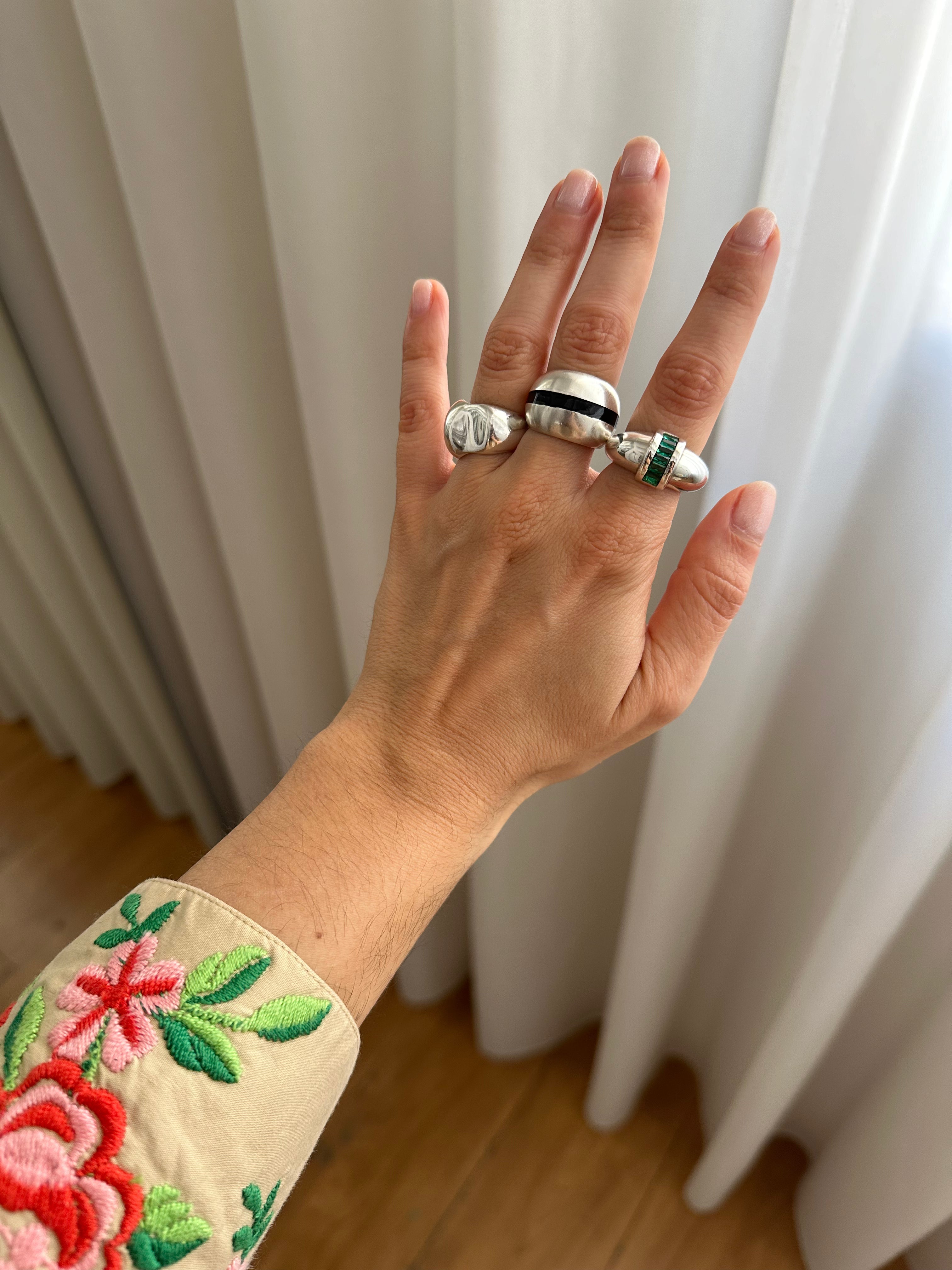 Courtney Dome Baguette Ring