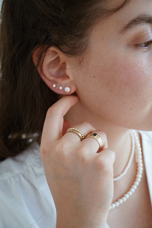 baby pearl studs