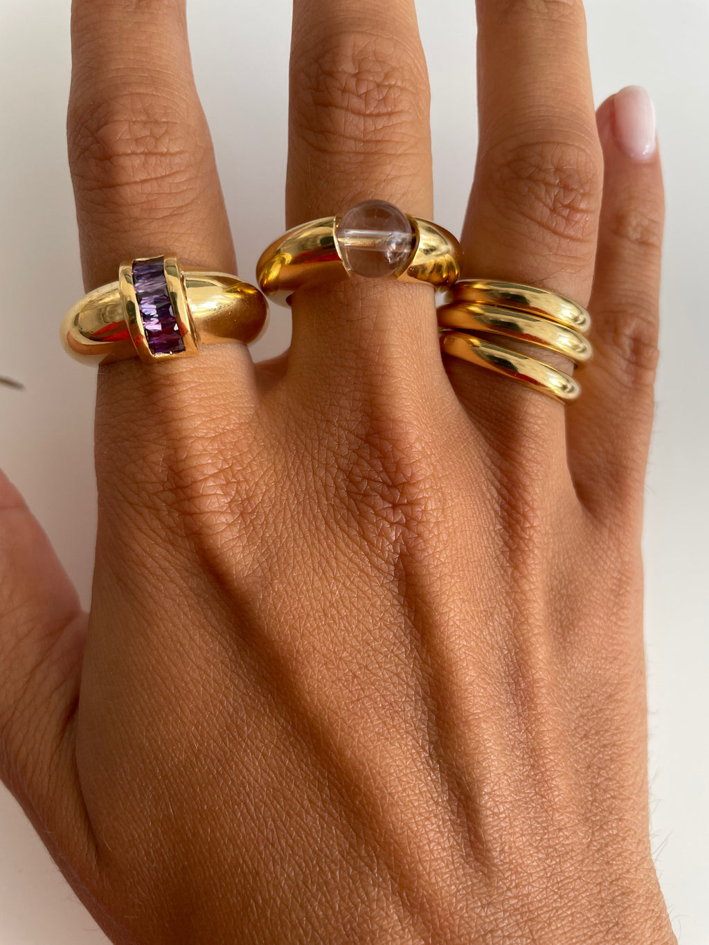 Courtney Dome Baguette Ring