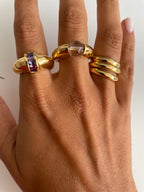 Courtney Dome Baguette Ring