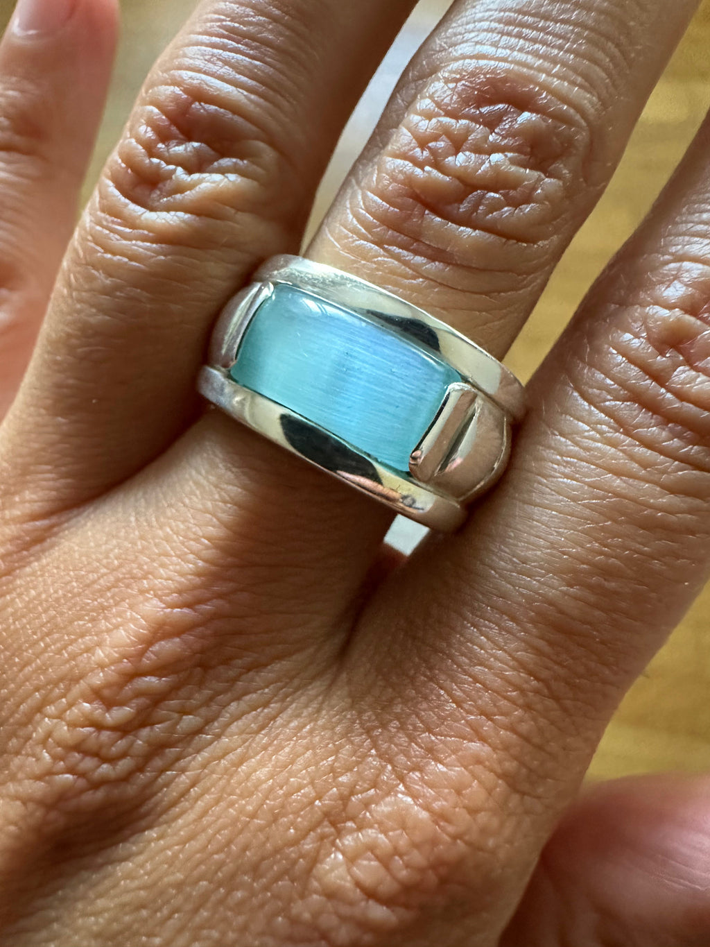 La Piscine Statement Ring  - Light Blue