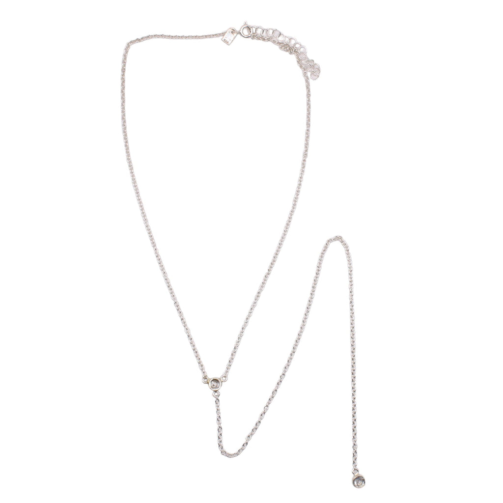 Crystal Y Lariat Necklace