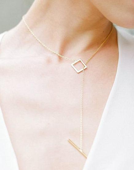 Zaha Square Necklace