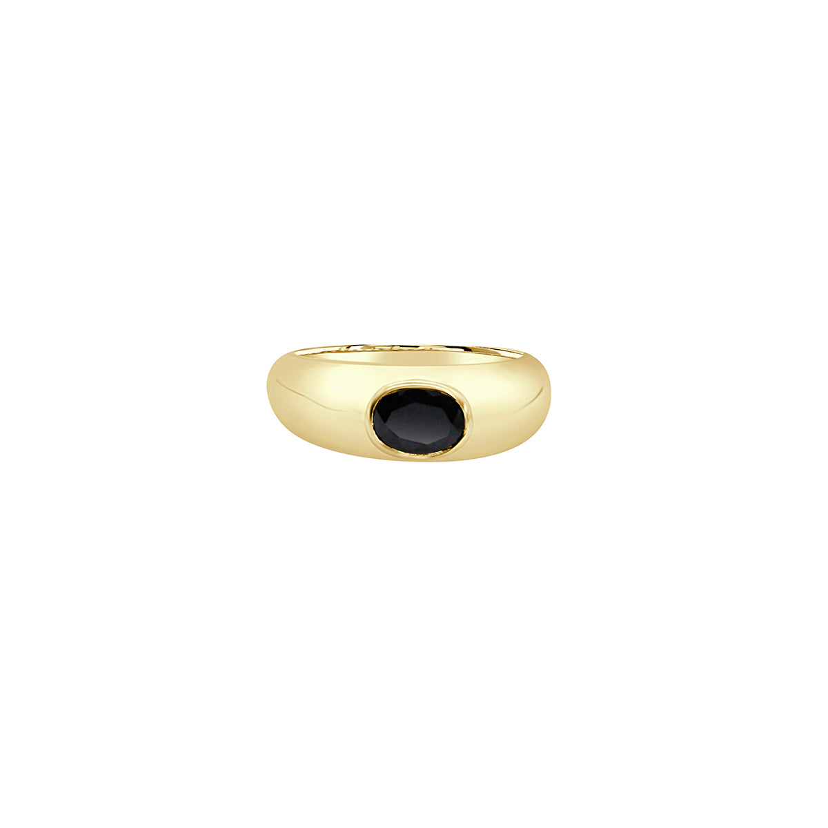 Laetitia Medium Dôme Ring - Black