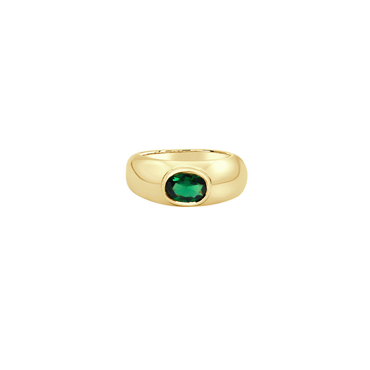 Laetitia Medium Dôme Ring - Green